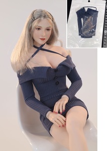  postage 84 jpy ) navy blue 1/6 pants attaching ) low cut ho ruta- dress woman ( inspection DAMTOYS VERYCOOL TBleague phicen hot toys JIAOUDOLL figure 
