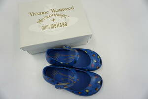 ヴィヴィアンウエストウッド/Vivienne Westwood*15ｃｍ*メリッサ/melissa*スニーカー/靴/レインシューズ/長靴＊青/ブルー*柄*