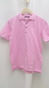 BURBERRY BALACK LABEL バーバリー ポロシャツ 半袖 ロゴ サイズ2 ピンク メンズ 1203000016654
