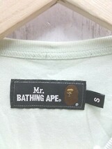 Mr. BATHING APE　ミスターベイシングエイプ　 ロゴマーク　ロゴ　刺繍 半袖 Ｔシャツ S グリーン 女 1201000010245_画像3
