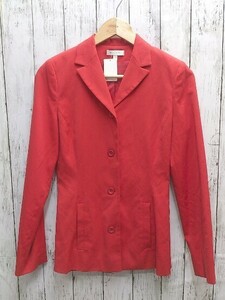 KOOKAI Koo kai tailored jacket длинный рукав открытый цвет боковой застежка-молния плечо накладка 36 размер красный женский 1211000017786