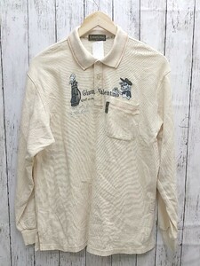 GIANNI VALENTINO　ジャンニ・バレンチノ GOLF　ゴルフ　犬　キャラクター　ボーダー 長袖 カットソー LL ベージュ 男 1202000014608