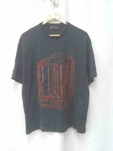 diesel black gold ディーゼル tシャツ 半袖 カットソー プリント 車 バス クルーネック サイズL ブラック メンズ 1210000009067