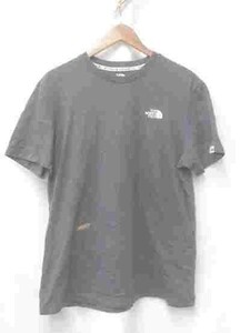 THE NORTH FACE ザノースフェイス ｔシャツ nt7uk21p regularfit ロゴ プリント 汚れあり サイズXL グレー メンズ 1211000011241