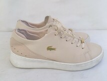 LACOSTE ラコステ ローカットスニーカー EYYLA 318-2 レザー　スエード 22.5cm ベージュ レディース 1208000004878_画像3