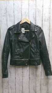 ZARA BASIC　ザラ ベーシック　皮革　ジャケット　レディース　ブラック　サイズs　#1112000004908