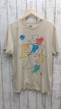 QUIKSILVER　クイックシルバー QST141071　Uネック　プリント　ペイント　プリント割れなし 半袖 Ｔシャツ M ベージュ 男 1204000004795_画像1