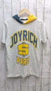 JOYRICH　ジョイリッチ パーカー　ビッグロゴ　プリント割れなし 半袖 Ｔシャツ S グレー　イエロー 男 1203000012342