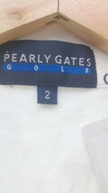 PEARLY GATES パーリーゲイツ ウサギ刺繍　状態考慮 半袖 ポロシャツ サイズ2 ホワイト メンズ 1201000025843_画像5