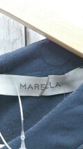 MARELLA　マレーラ 水玉柄　リボン　バッグリボン　タグ切り取りあり 半袖 ひざ丈 ワンピース サイズ表記不明 ネイビー 女 1203000012816_画像3