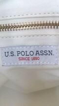 U.S. POLO ASSN. ポロアッスン トートバッグ ロゴマーク　ゴールド金具　チェック柄　汚れ有 ブラウン　レッド レディース 1210000015365_画像4