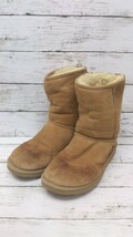 UGG　アグ ボア　スウェード　ショートブーツ　ボアブーツ　色褪せあり ムートンブーツ 25㎝ ブラウン 女 1204000003705_画像1