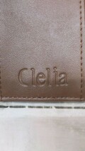 Clelia クレリア キーケース 三つ折り レザー フラップ 6連 ストライプ ミニ コンパクト ゴールド金具 ピンク レディース 1211000016055_画像3