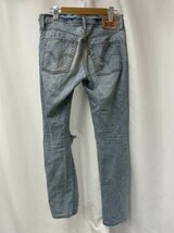 Levis リーバイス　501　W24 L32 ダメージ加工　ボタンフライ　ストレート　デニム　インディゴ　レディース　1206000003013_画像2