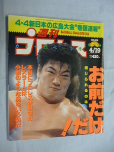 週刊プロレス　1994年　4/19　No.608　小橋、藤波、猪木、橋本、蝶野、武藤、鍋野、工藤めぐみ、関西、長谷川、井上京子、山田敏代、馬場