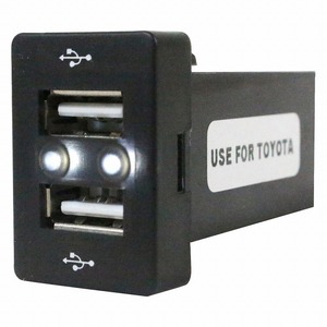 トヨタA カローラアクシオハイブリッド NKE160系 LED/ホワイト 2口 USBポート 充電 12V 2.1A増設 パネル USBスイッチホールカバー 電源