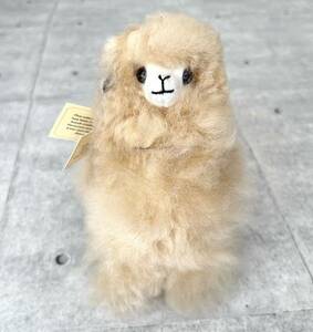 Art hand Auction New Cozy Baby Alpaca Plush Toy Handmade Ornament Interior Decoration Made from Real Alpaca Fur Fluffy Cozy Tama7595, stuffed toy, animal, alpaca