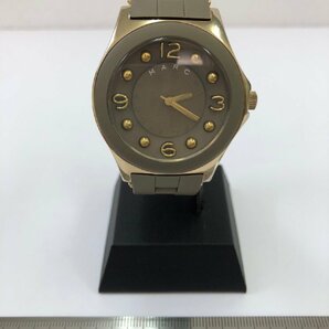 【稼働】MARC JACOBS マークジェイコブス 時計 クォーツ MBM8538 ゴールドカラー×トープ系 ラバーベルト 箱付きの画像2