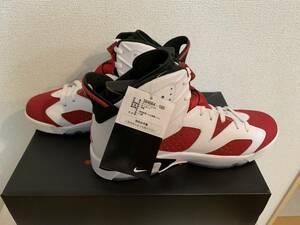 【新品/未使用品】NIKE AIR JORDAN 6 RETRO CARMINE 26.5cm 384664-160 2014年製 ナイキ エア ジョーダン 6 レトロ カーマイン