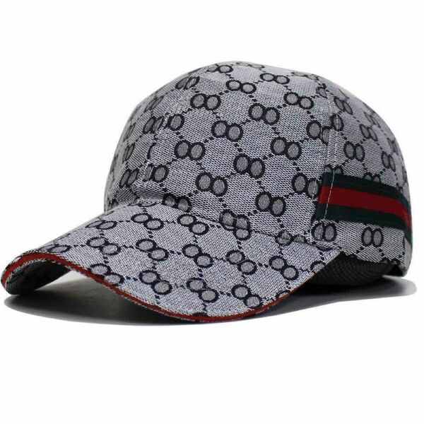 帽子 メンズ レディース カジュアル キャップ モノグラム Oライン グレー キャップ帽子 帽子メンズ 帽子