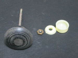 < circle knob 30mm new goods unused black wood finish 3 piece >