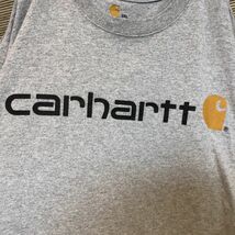 カーハート　メキシコ製　半袖Tシャツ　デカロゴ　ビッグロゴ　2XL　グレー46　グレー37 古着　入手困難　激レア　希少 ゆるだぼ_画像3