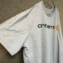 カーハート　メキシコ製　半袖Tシャツ　デカロゴ　ビッグロゴ　2XL　グレー46　グレー37 古着　入手困難　激レア　希少 ゆるだぼ_画像7