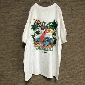 南国　メキシコ製　半袖Tシャツ　アニマル　オウム　カクテル　ヤシの木　リゾート39 古着　入手困難　激レア　希少 メイドインメキシコ