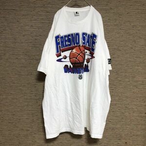 スターター 半袖Tシャツ　バスケ　カレッジロゴ　アニマル　デカロゴ42　古着入手困難　激レア 希少 人気 ビッグサイズ スリーブロゴ