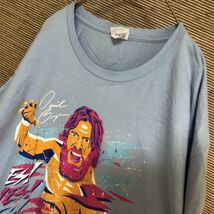 ポートアンドカンパニー　半袖Tシャツ　プロレスラー　WWE　アート　デカプリント43　古着　入手困難　激レア 希少 人気 ゆるだぼ　水色_画像9