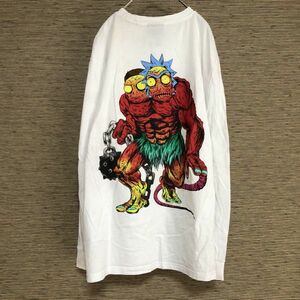 リックアンドモーティー　ロンT　キャラクター　アメコミ　モンスター　博士　H&M　16　古着　入手困難　激レア　希少 人気 ワンポイント