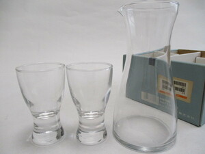  Sasaki glass cold sake set / cold sake glass sake cup and bottle sake bottle 