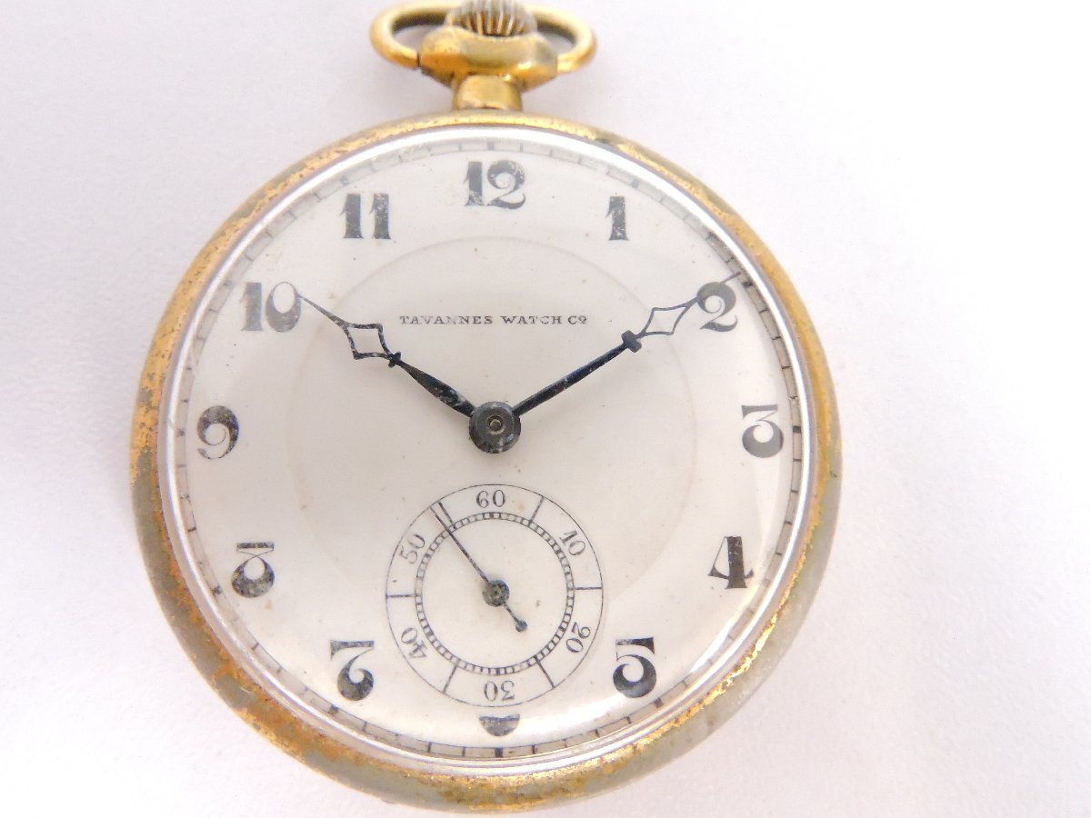 2年保証』 【不動】TAVANNES WATCH タバン 懐中時計 スモールセコンド