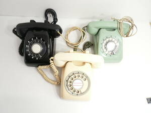  black telephone three color 3 pcs dial type retro electro- .. company 