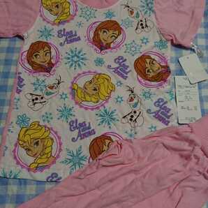 ♪②301☆未使用・タグ付き☆FROZEN☆腹巻付き 半袖Tシャツパジャマ P90の画像1