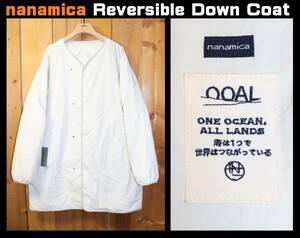 即決【未使用】 nanamica★ リバーシブル ダウンコート (XLサイズ) ★ ナナミカ 光電子 Reversible Down Coat SUBF267 Ecru