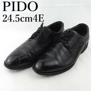 LK7865**PIDO*ピド*メンズビジネスシューズ*24.5cm4E*黒*