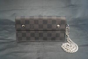 ◆ 美品 LOUIS VUITTON / ルイ ヴィトン N60023 ポルトフォイユ アコルディオン 長財布 グラフィット チェーン 137542