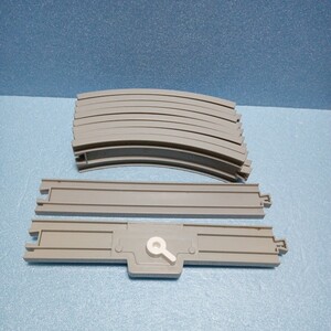  Plarail [ including in a package OK] mono rail for bending line 8ps.@* direct line 1 pcs * Stop 1 pcs gray rail 