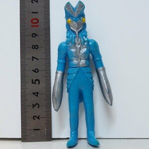 食玩ミニソフビ【初代バルタン星人 水色 落書有】ウルトラ怪獣ソフビ 人形 フィギュア■ウルトラマンBANDAIバンダイ【中古】送料込