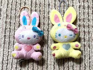 USED* Hello Kitty * красочный ba колено * happy комплект Hello Kitty McDonald's * Sanrio *SANRIO