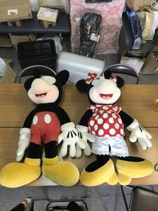 54 Disney ディズニー　ミッキー　ミニー　特大　ぬいぐるみ　90cm 2体セット　20220619 再