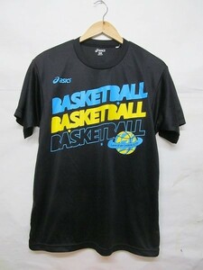 asics アシックス バスケットボール Tシャツ 半袖 黒 M b16983