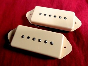 ★最安値！★Gotoh Pickups／TV-1 Vintageカラー／２個セット！◆国産 高品質 P-90／ドッグイヤー PU◇Cream/クリーム