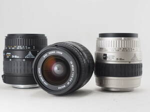 ★訳あり大特価★ シグマ SIGMA レンズ3本セット 28-80mm 3.5-5.6 MACRO / HF/ II×2本 #T552