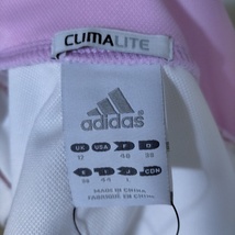 【定価5,565円】【吸汗/速乾】adidas Lサイズ レディースジャケット Climalite クライマライト ジャージ 白×ピンク 上着_画像4