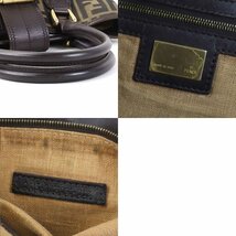 フェンディ FENDI ハンドバッグ ズッカ キャンバス/レザー ブラウン e55358a_画像10