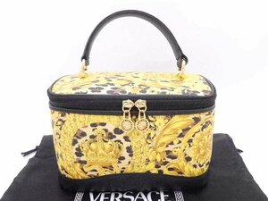 ジャンニ ヴェルサーチ Gianni Versace ハンドバッグ レオパード PVC/レザー ベージュｘゴールドｘブラック e54041f