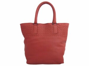 ボッテガヴェネタ BOTTEGAVENETA ハンドバッグ イントレチャート レザー オレンジブラウン e53794g