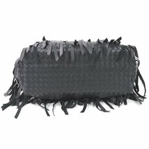 ボッテガヴェネタ BOTTEGAVENETA ハンドバッグ イントレチャート フリンジ レザー/メタル ブラック e55321g_画像4